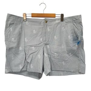 Columbia PFG Shorts Womens 18W Gray Mermaids Printed Fishing Summer Outdoors